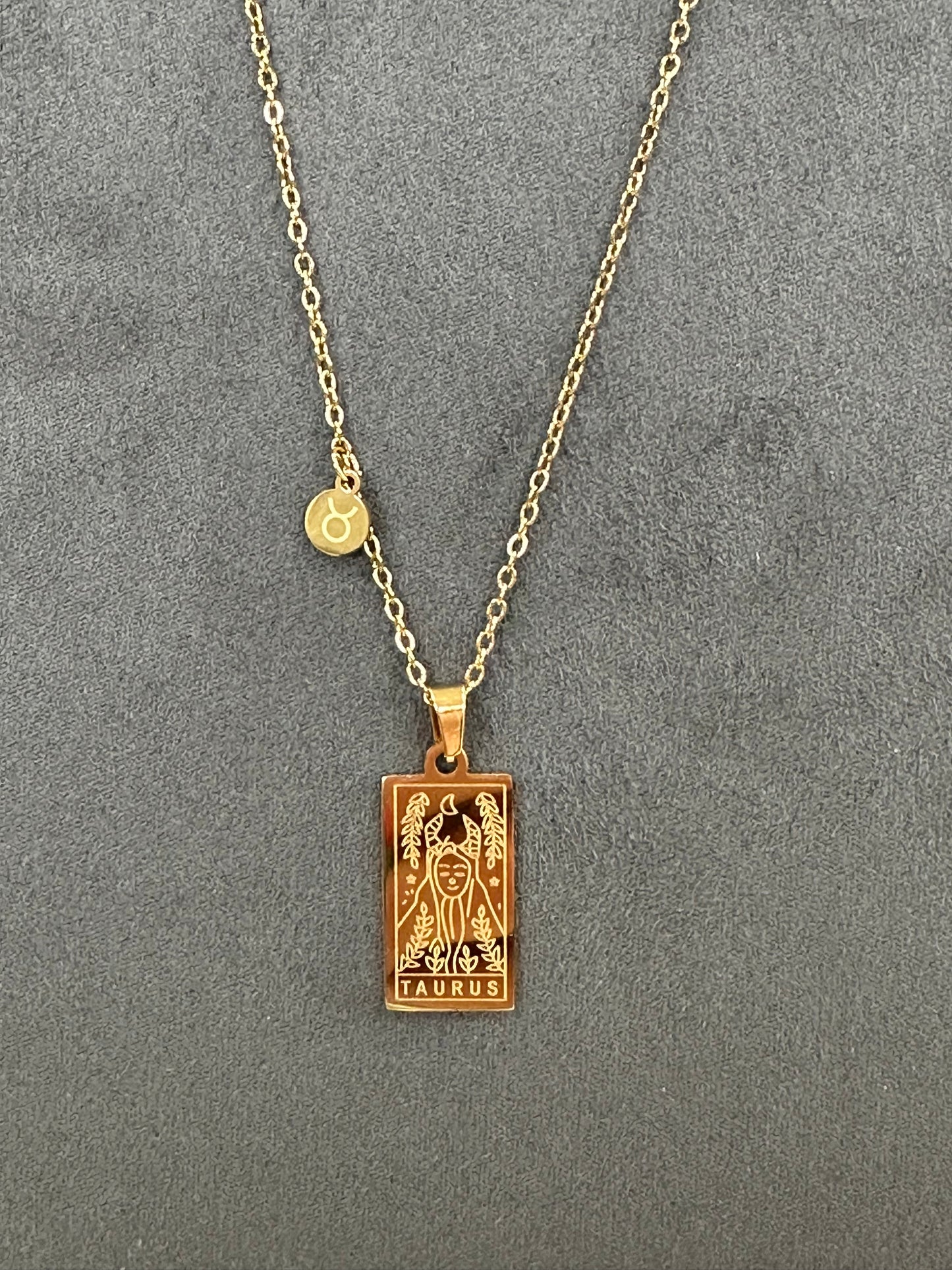 18k Gold Plated Stainless Steel Astrology Necklace