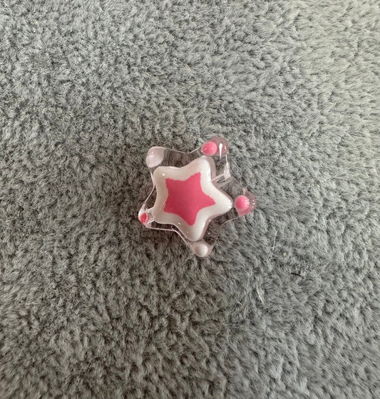 Pink & White Painted Star