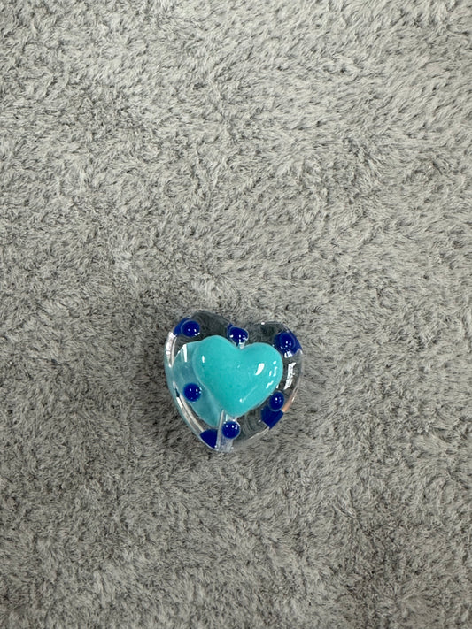 Blue & Navy Painted Heart