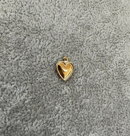 Gold Mini Stamped Heart