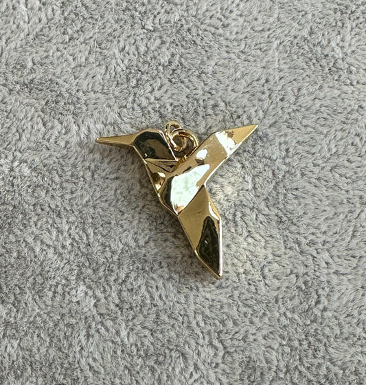 Origami Hummingbird Gold