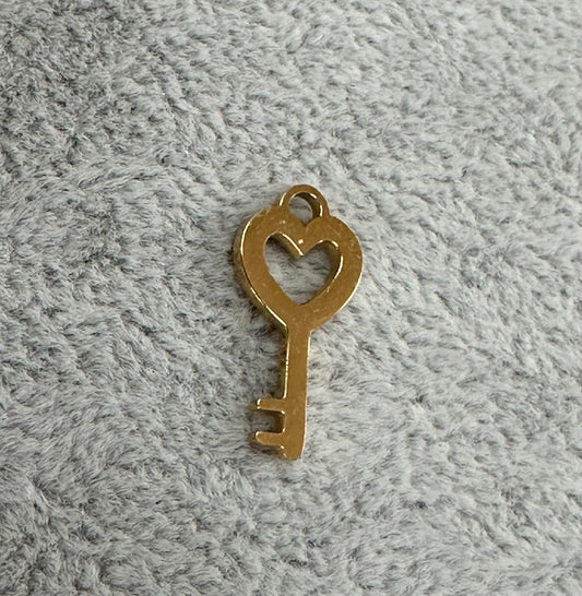 Gold Heart Key