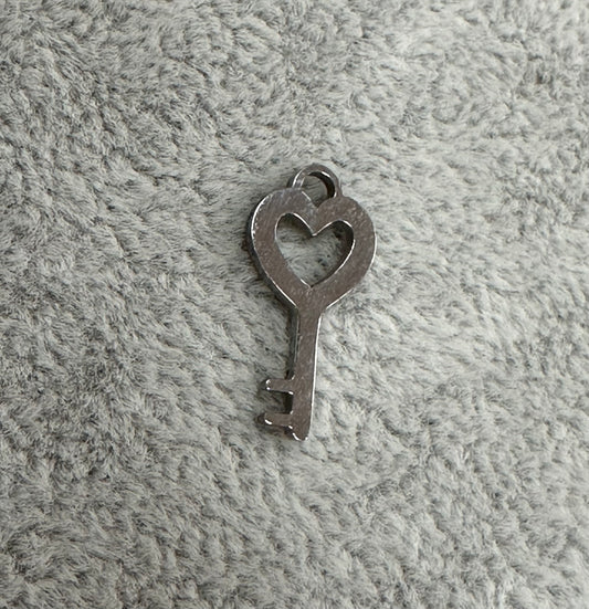 Silver Heart Key