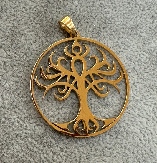 XL Tree of Life Round Gold