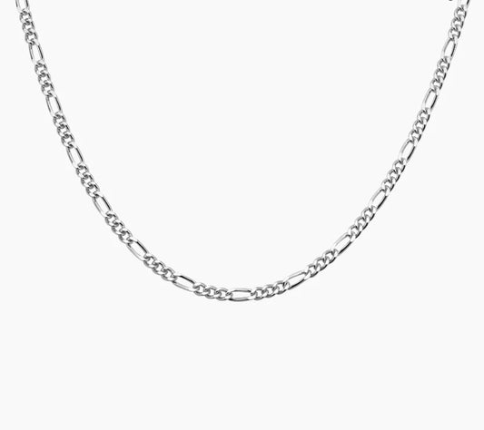 Silver Figaro Necklace (Chunky)